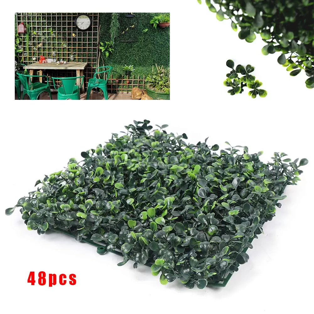 48 STK Artificial hedge Hanging plants Green wall as wall greening