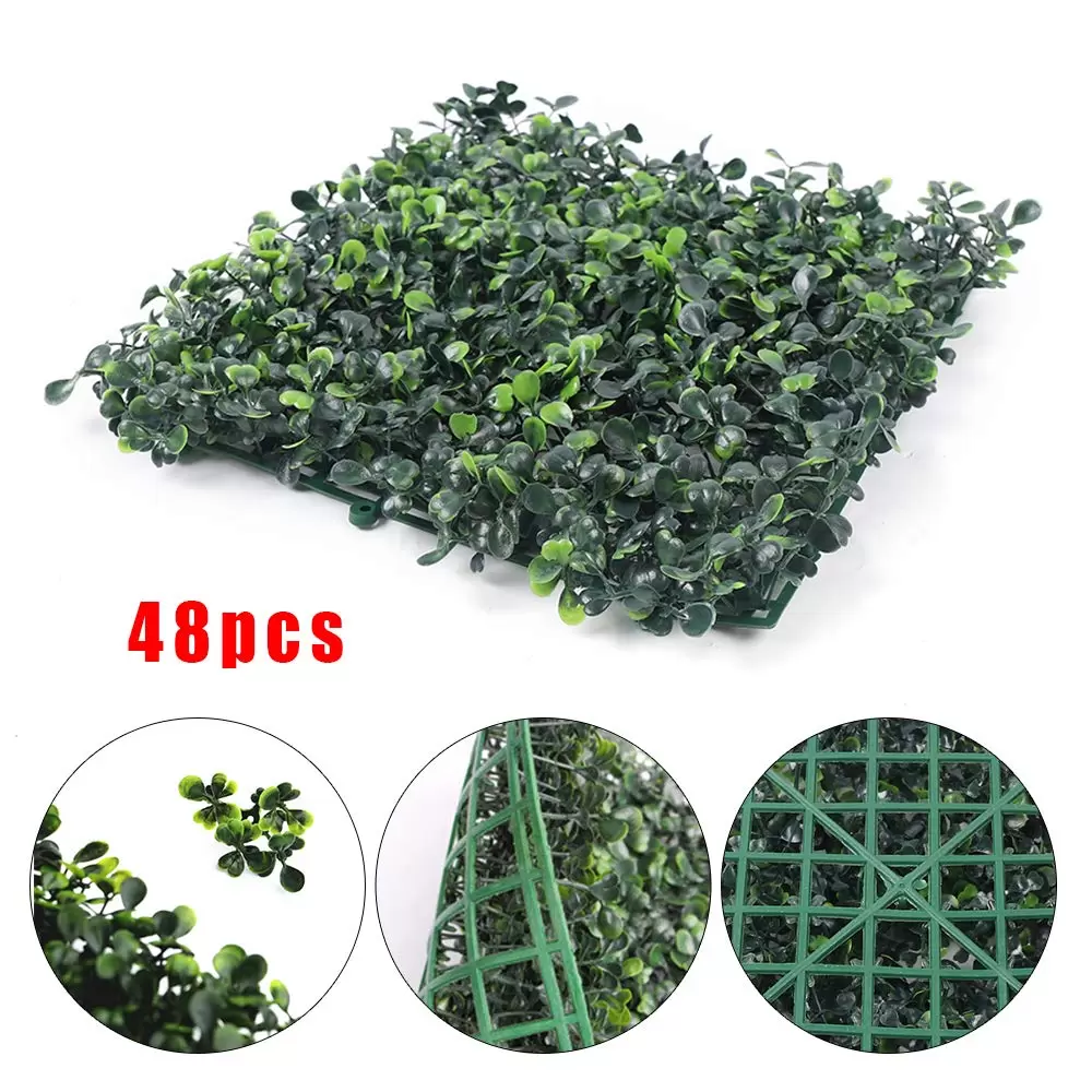 48 STK Artificial hedge Hanging plants Green wall as wall greening