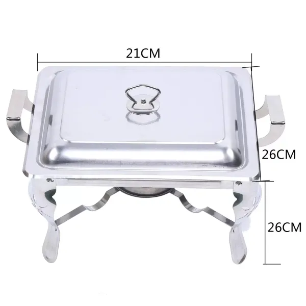 Stainless steel plate warmer - For hotels, restaurants, buffets or parties - Rectangular - 6 l
