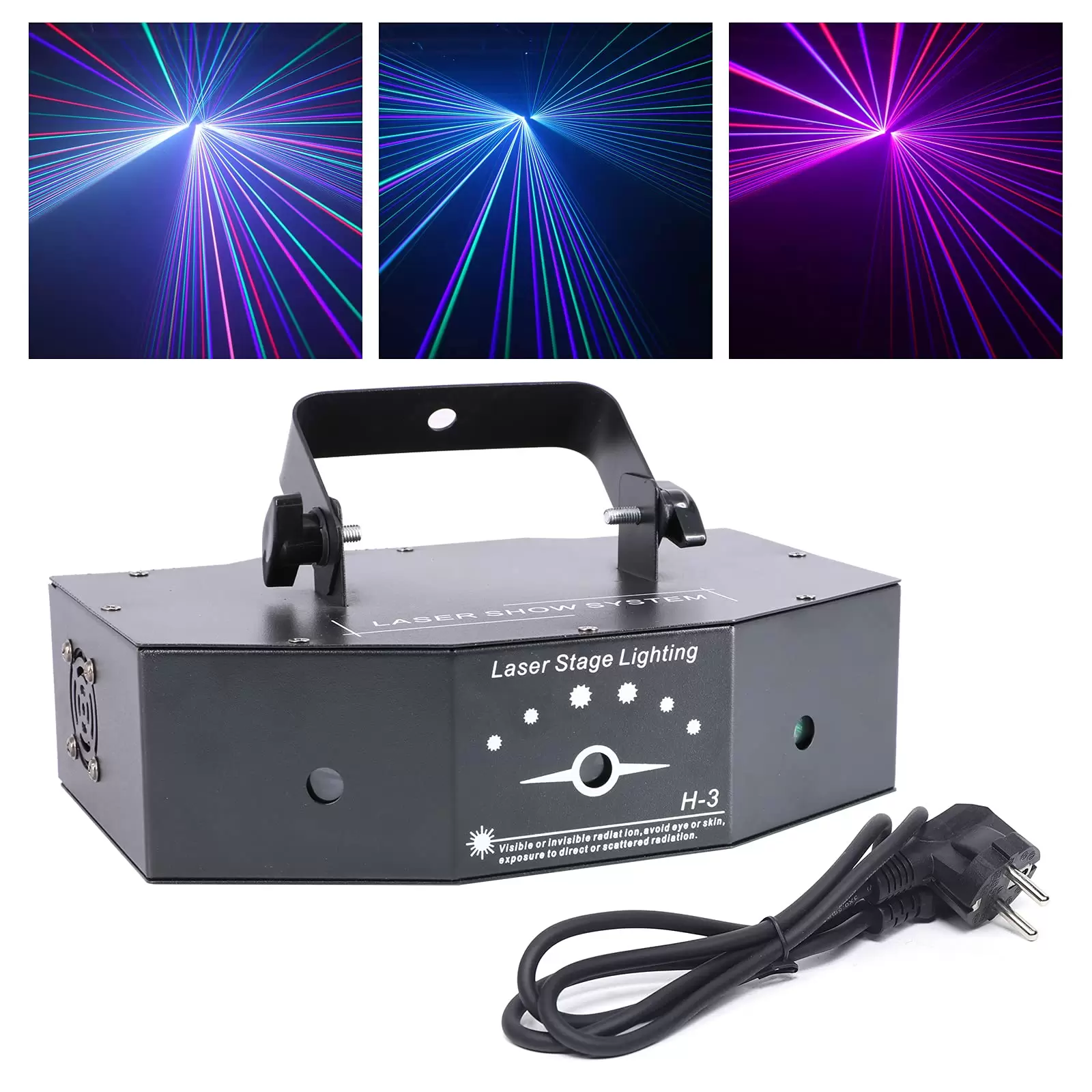 DMX 3 lens RGB color scanning beam disco lamp 500MW DJ bar projector light