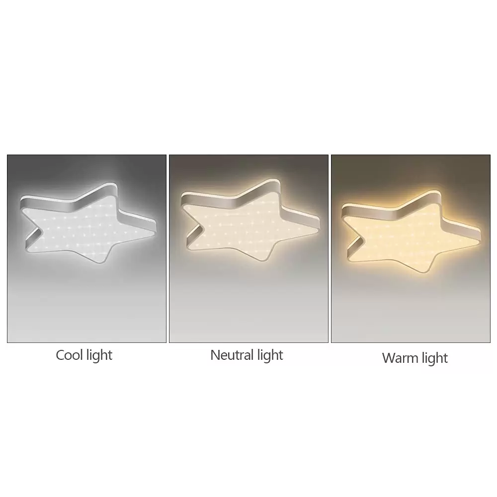 CNCEST LED Ceiling Light Sparkling Glitter Star Light Effect 45cm Five-pointed Star Ceiling Light Creative Children's Room Ceiling Light With Remote Control CNCEST LED Ceiling Light Sparkling Glitter Star Light Effect 45cm Five-pointed Star Ceiling Light Creative Children's Room Ceiling Light With Remote Control