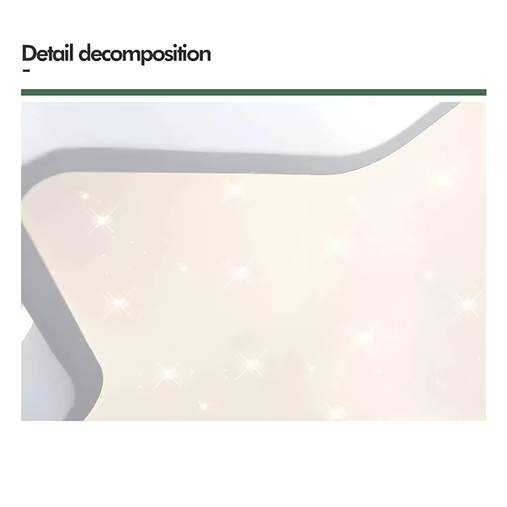 CNCEST LED Ceiling Light Sparkling Glitter Star Light Effect 45cm Five-pointed Star Ceiling Light Creative Children's Room Ceiling Light With Remote Control CNCEST LED Ceiling Light Sparkling Glitter Star Light Effect 45cm Five-pointed Star Ceiling Light Creative Children's Room Ceiling Light With Remote Control