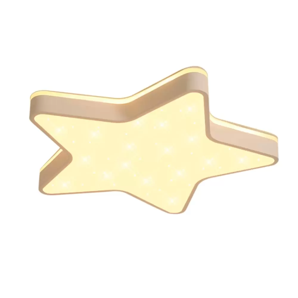 CNCEST LED Ceiling Light Sparkling Glitter Star Light Effect 45cm Five-pointed Star Ceiling Light Creative Children's Room Ceiling Light With Remote Control