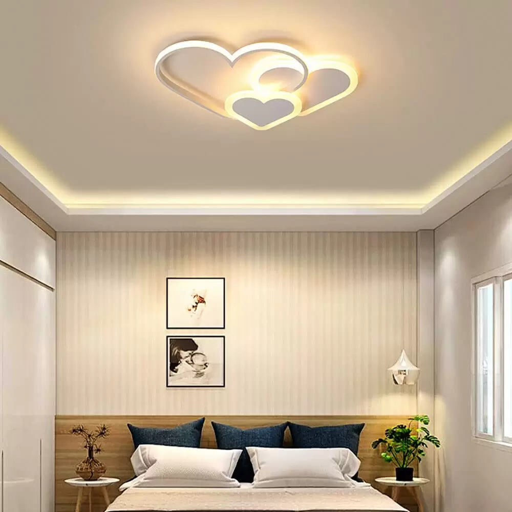 Modern LED Ceiling Light Creative Heart-Shaped Dimmable Remote Control Lamp Aluminum Acrylic for Living Room Kitchen Heart-Shaped Ceiling Light Modern LED Ceiling Light Creative Heart-Shaped Dimmable Remote Control Lamp Aluminum Acrylic for Living Room Kitchen Heart-Shaped Ceiling Light