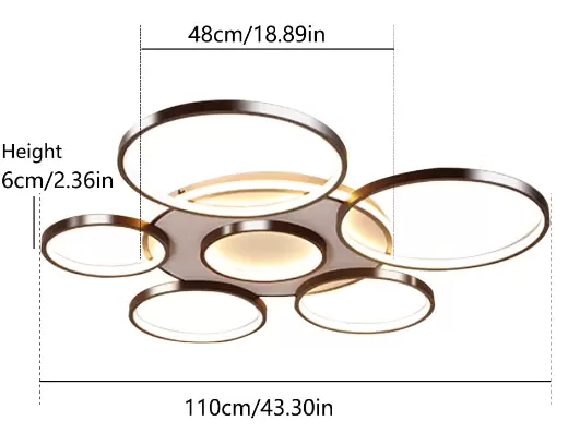 CNCEST Luxury 7 Head Dimmable LED Chandelier for Living Room Bedroom