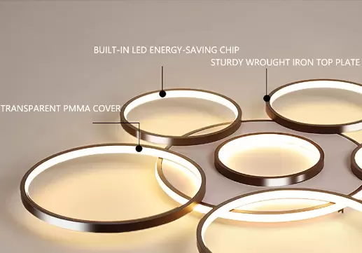 CNCEST Luxury 7 Head Dimmable LED Chandelier for Living Room Bedroom