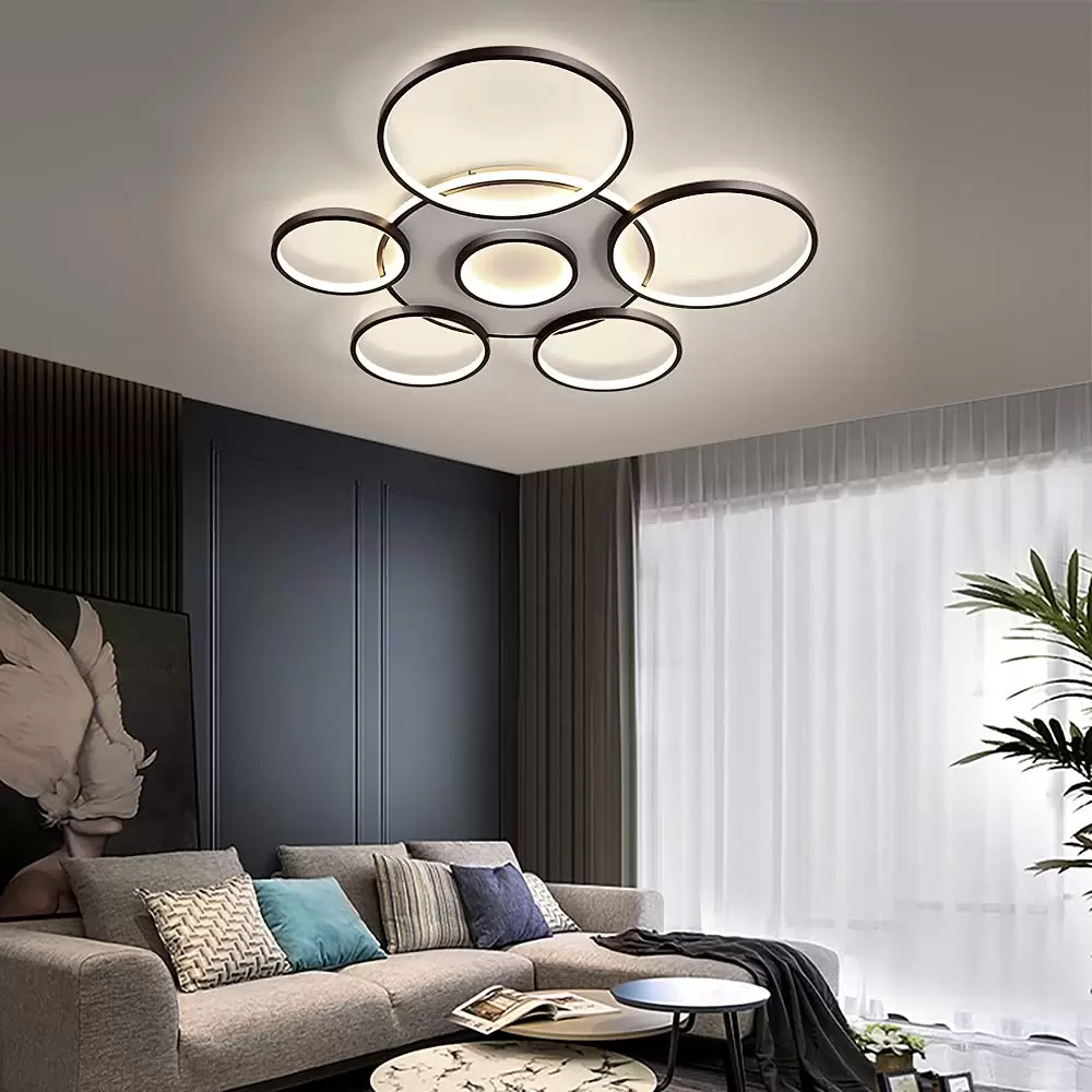 CNCEST Luxury 7 Head Dimmable LED Chandelier for Living Room Bedroom