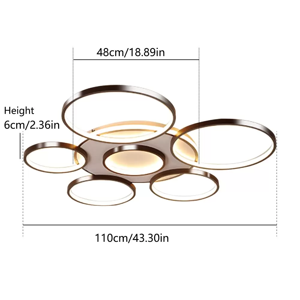 CNCEST Luxury 7 Head Dimmable LED Chandelier for Living Room Bedroom