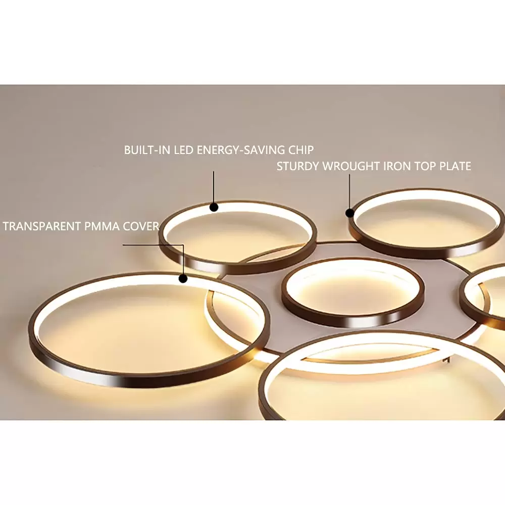 CNCEST Luxury 7 Head Dimmable LED Chandelier for Living Room Bedroom