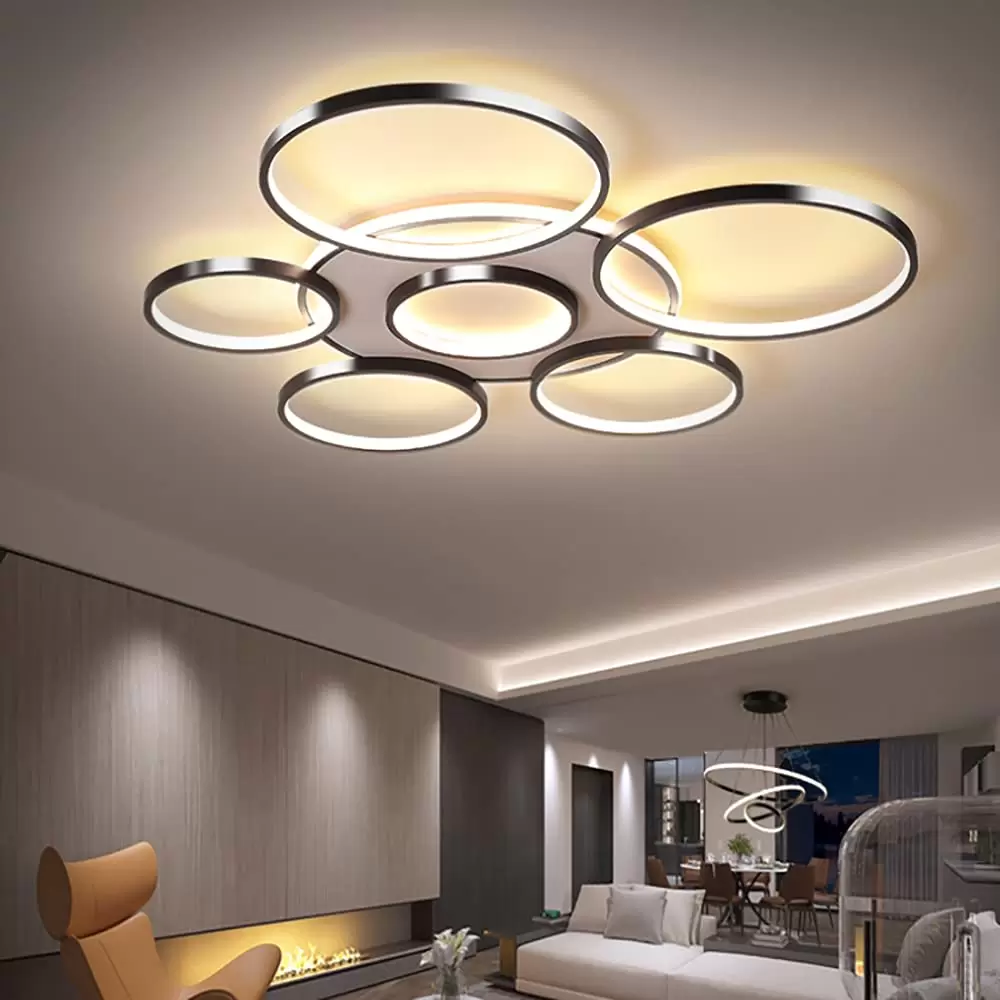 CNCEST Luxury 7 Head Dimmable LED Chandelier for Living Room Bedroom