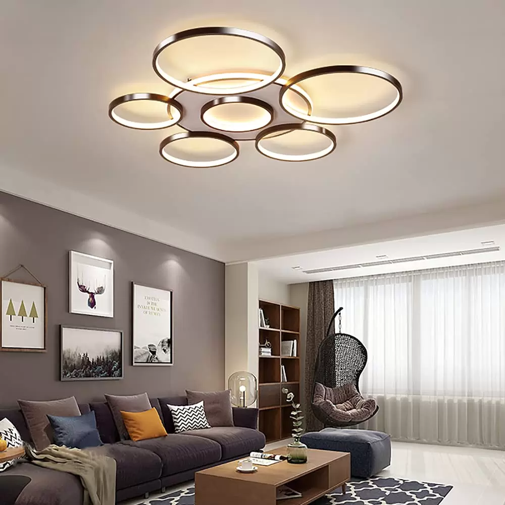 CNCEST Luxury 7 Head Dimmable LED Chandelier for Living Room Bedroom