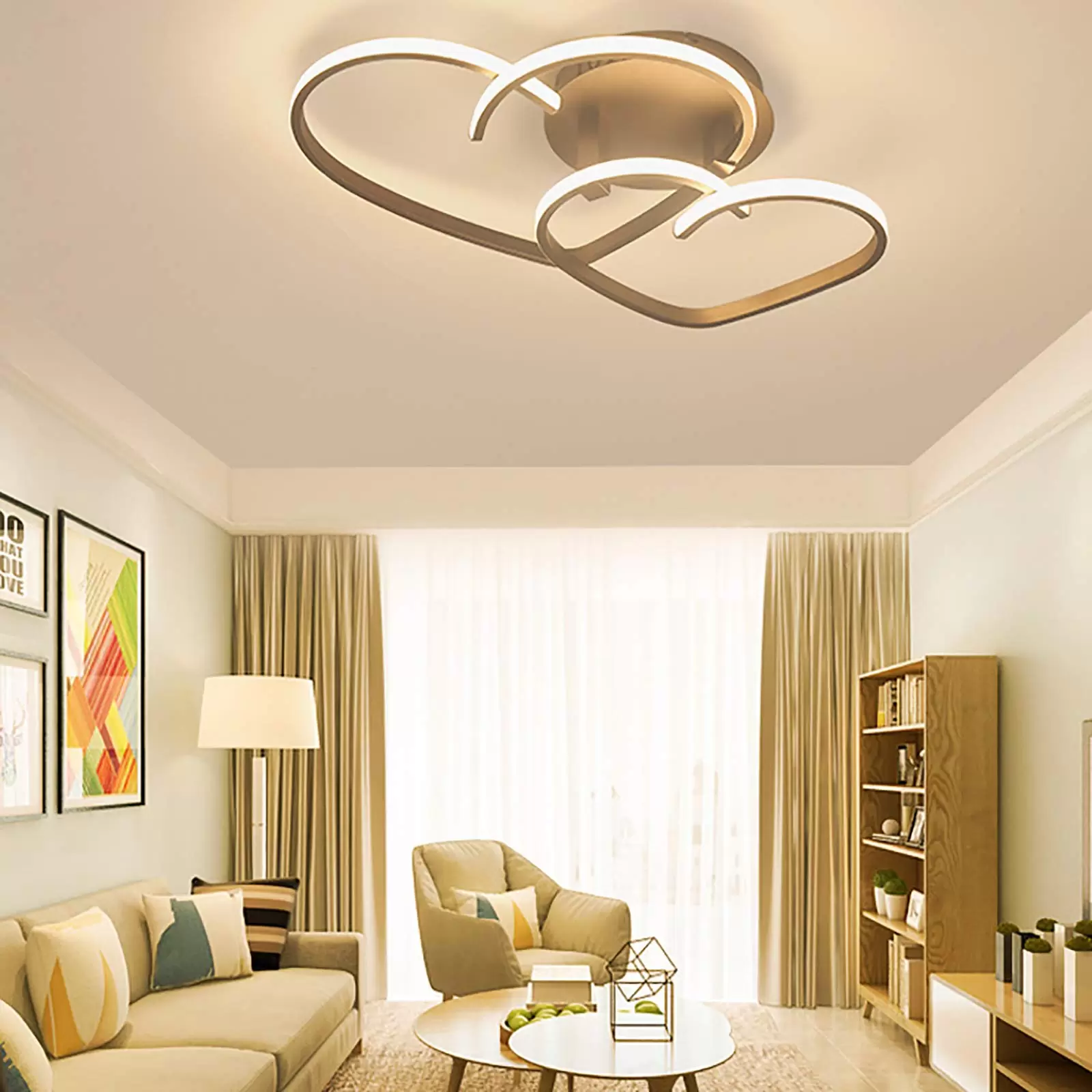 LED Modern Ceiling Light Dimmable Remote Control Bedroom Pendant Light Heart Shape Design for Bedroom Living Room Dining Room Kid's Room LED Modern Ceiling Light Dimmable Remote Control Bedroom Pendant Light Heart Shape Design for Bedroom Living Room Dining Room Kid's Room