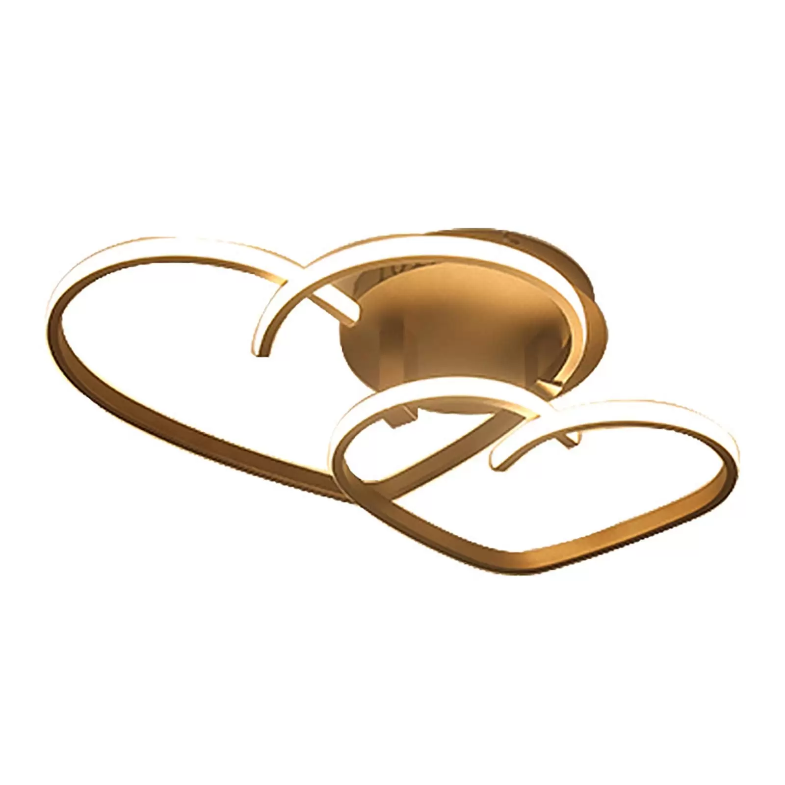 LED Modern Ceiling Light Continuously Dimmable Heart Shape Design with Remote Control Bedroom Lamp Stepless Adjusted