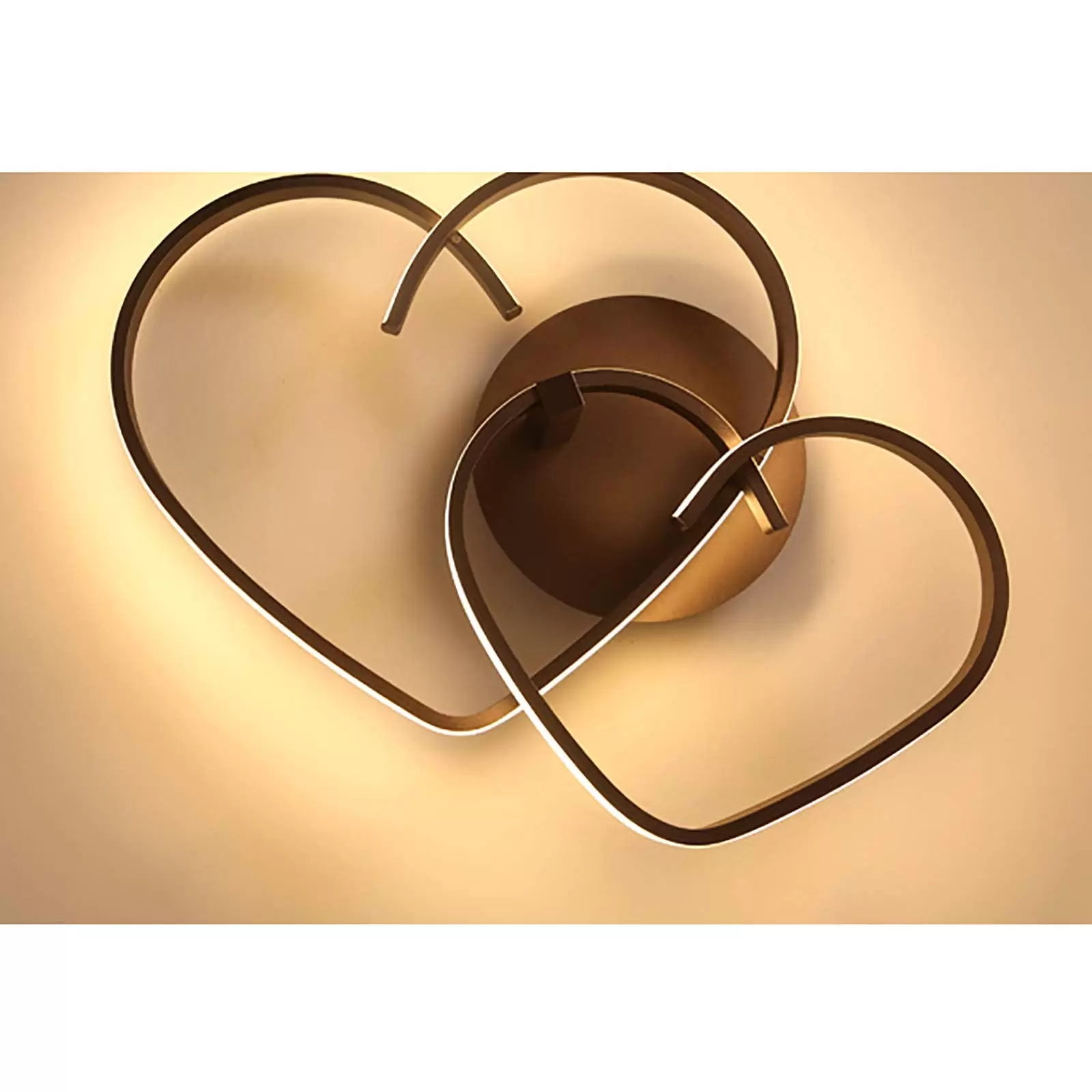 LED Modern Ceiling Light Continuously Dimmable Heart Shape Design with Remote Control Bedroom Lamp Stepless Adjusted