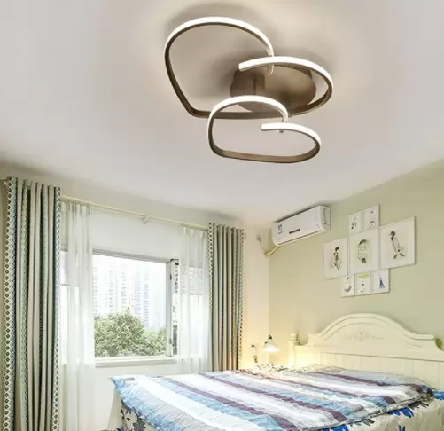 LED Modern Ceiling Light Continuously Dimmable Heart Shape Design with Remote Control Bedroom Lamp Stepless Adjusted LED Modern Ceiling Light Continuously Dimmable Heart Shape Design with Remote Control Bedroom Lamp Stepless Adjusted