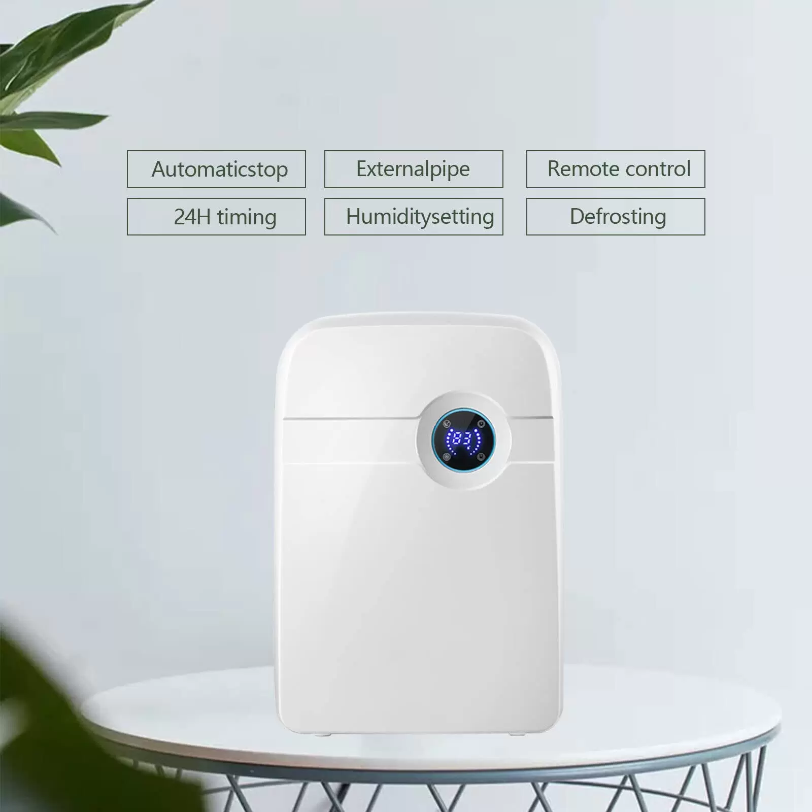 2500ml Mini Electric Dehumidifier with Timer, No Noise for Living Room, Bathroom, Bedroom, 42W 2500ml Mini Electric Dehumidifier with Timer, No Noise for Living Room, Bathroom, Bedroom, 42W