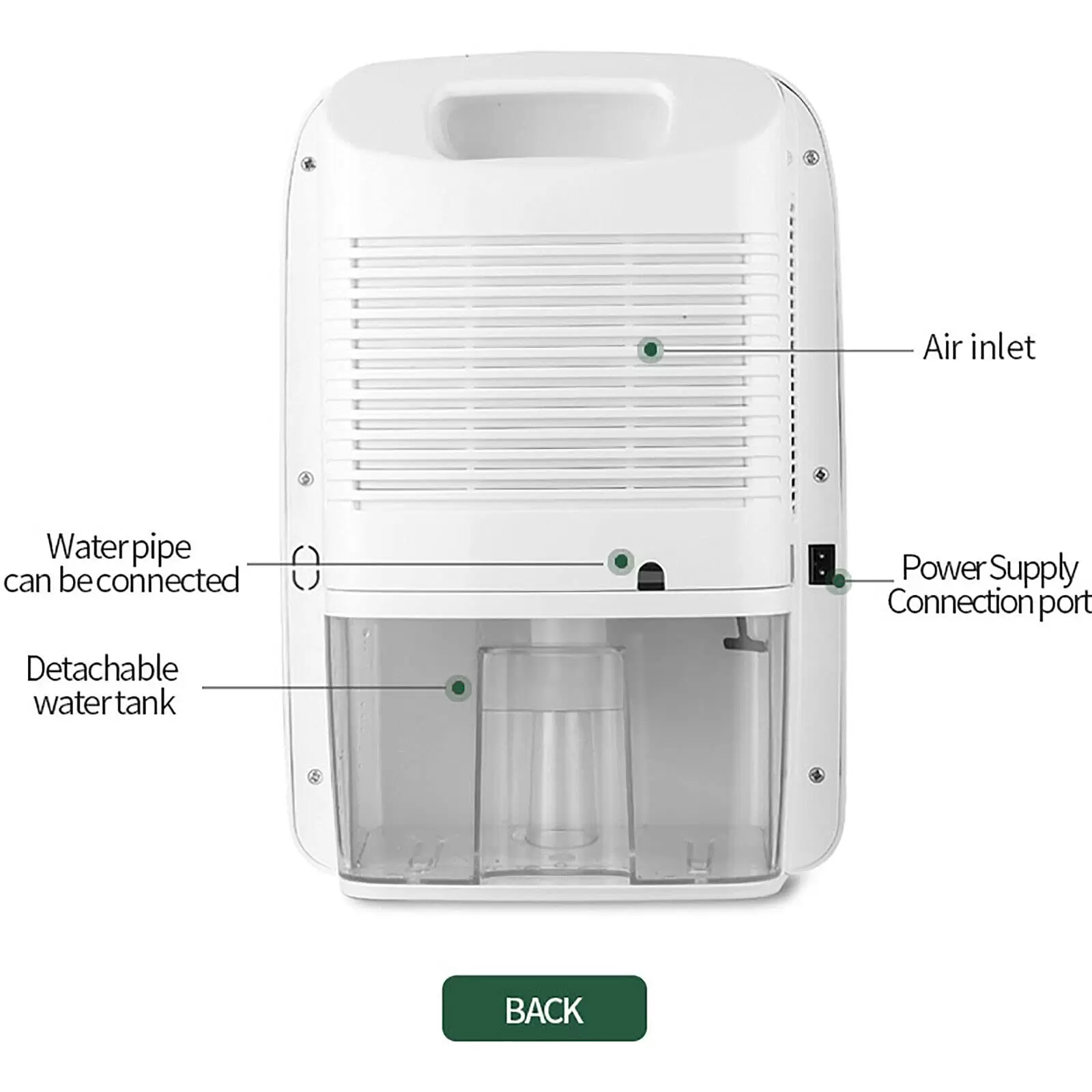2500ml Mini Electric Dehumidifier with Timer, No Noise for Living Room, Bathroom, Bedroom, 42W 2500ml Mini Electric Dehumidifier with Timer, No Noise for Living Room, Bathroom, Bedroom, 42W