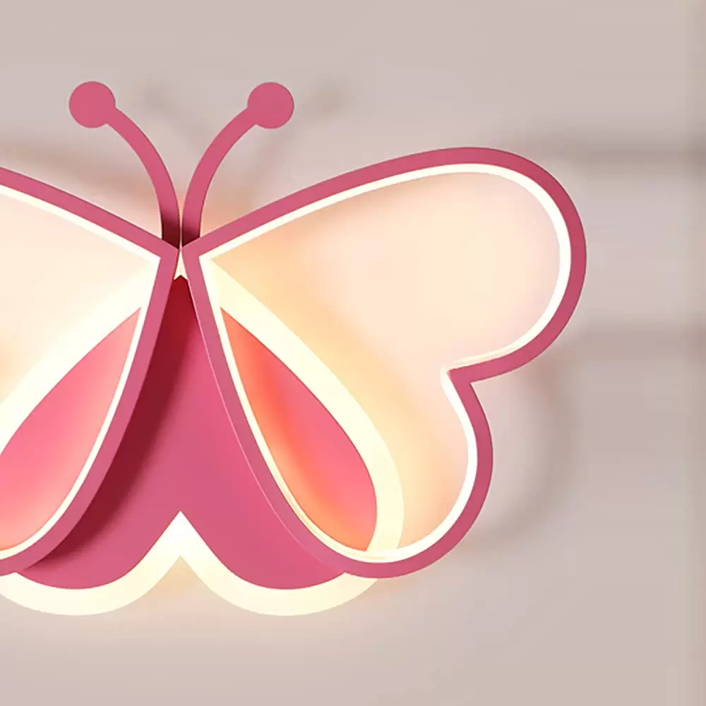 Ceiling Lights - 90W Pink Butterfly Design Ceiling Lamp for Bedroom, Children's Room, Restaurant (Dimmable) Ceiling Lights - 90W Pink Butterfly Design Ceiling Lamp for Bedroom, Children's Room, Restaurant (Dimmable)
