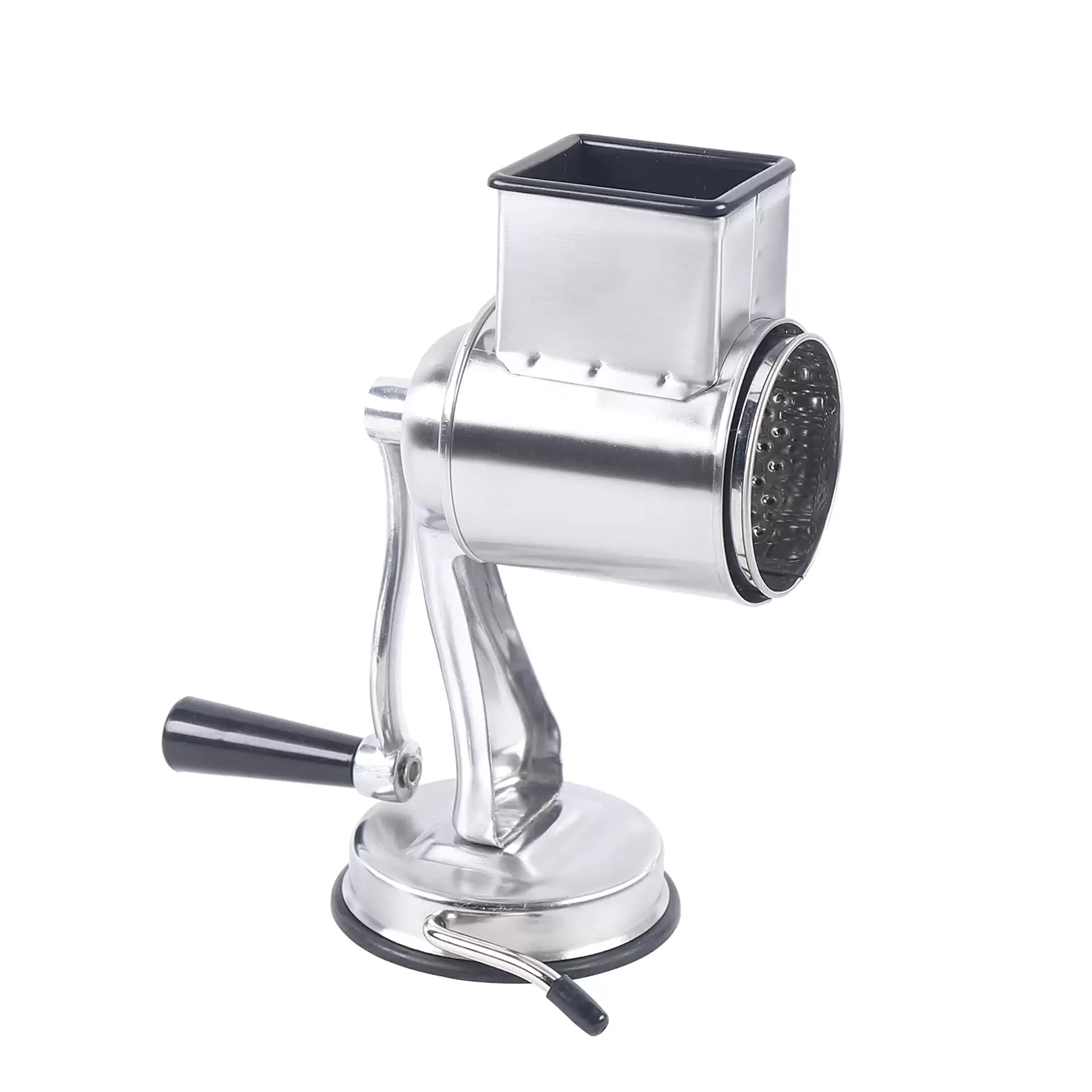 Stainless Steel Manual Grater With 5 Different Blades For Carrots Cucumbers Potatoes Stainless Steel Rotary Grater Silver Rotary Grater