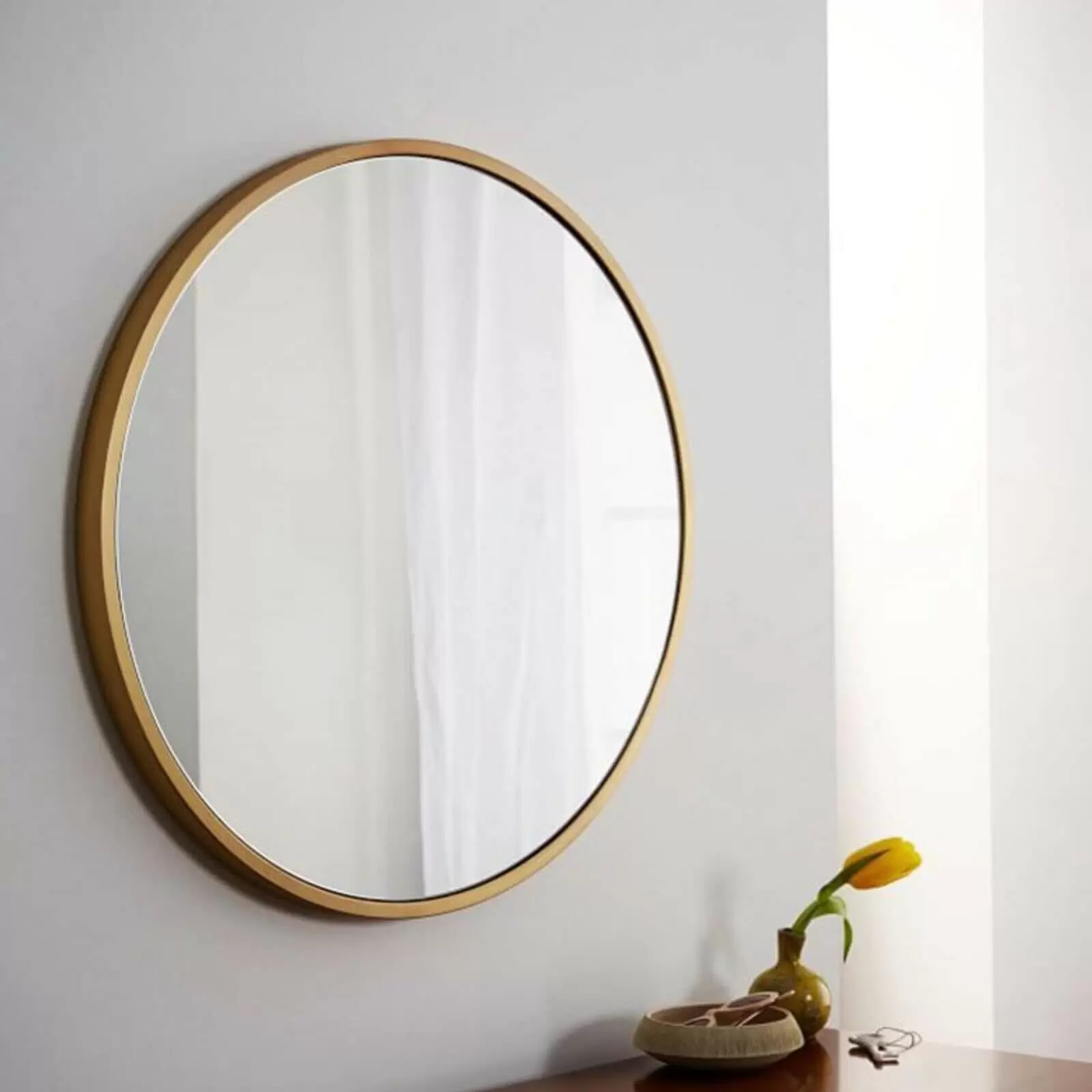 80cm Retro Mirror Round Wall Mirror Bathroom Mirror Wall Decoration Wall Mirror Ideal for Decorating Bathroom Living Room TV Background Door 80cm Retro Mirror Round Wall Mirror Bathroom Mirror Wall Decoration Wall Mirror Ideal for Decorating Bathroom Living Room TV Background Door