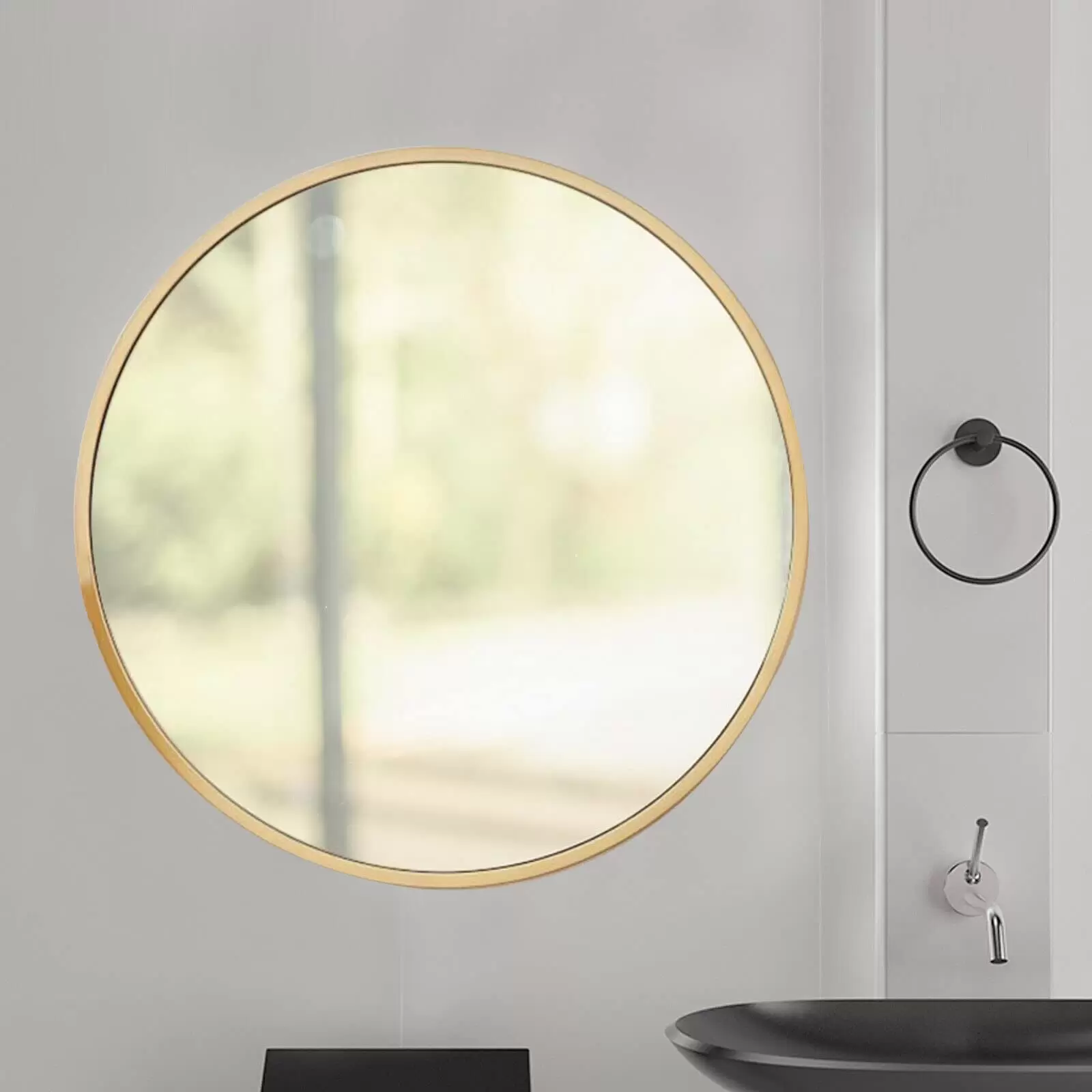 80cm Retro Mirror Round Wall Mirror Bathroom Mirror Wall Decoration Wall Mirror Ideal for Decorating Bathroom Living Room TV Background Door 80cm Retro Mirror Round Wall Mirror Bathroom Mirror Wall Decoration Wall Mirror Ideal for Decorating Bathroom Living Room TV Background Door