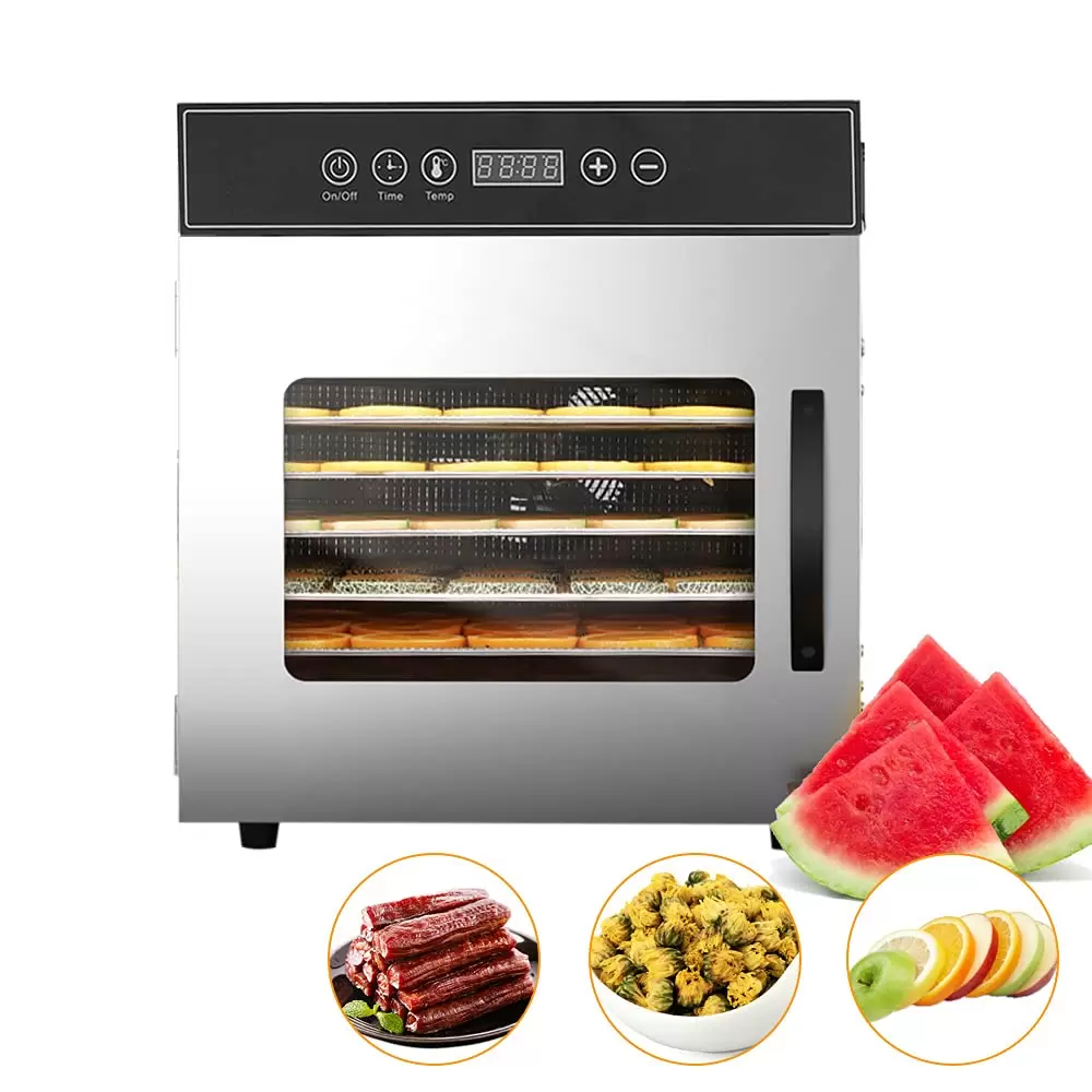 Food Dehydration Machine 8 Trays Stainless Steel 400W, 30-90°C Temperature Controller 24 Hours Timer for Refreshing Pastries Food Dehydration Machine 8 Trays Stainless Steel 400W, 30-90°C Temperature Controller 24 Hours Timer for Refreshing Pastries