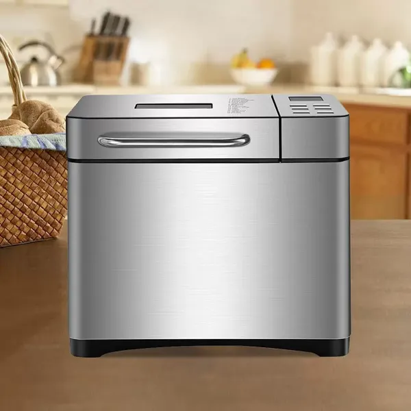 Stainless Steel Programmable Bread Maker Automatic Bread Maker Digital Touch Screen Fruit Dispenser with 1 Hour Automatic Heat Preservation Stainless Steel Programmable Bread Maker Automatic Bread Maker Digital Touch Screen Fruit Dispenser with 1 Hour Automatic Heat Preservation