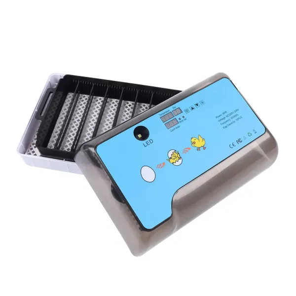 12 Eggs Fully Automatic Breeding Machine Brooder Surface Breeder Incubator 12 Egg Incubator Quail Duck Goose Hatcher Digital Automatic Turner Temp Control