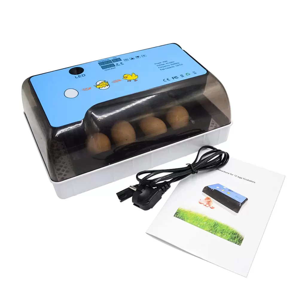 12 Eggs Fully Automatic Breeding Machine Brooder Surface Breeder Incubator 12 Egg Incubator Quail Duck Goose Hatcher Digital Automatic Turner Temp Control 12 Eggs Fully Automatic Breeding Machine Brooder Surface Breeder Incubator 12 Egg Incubator Quail Duck Goose Hatcher Digital Automatic Turner Temp Control