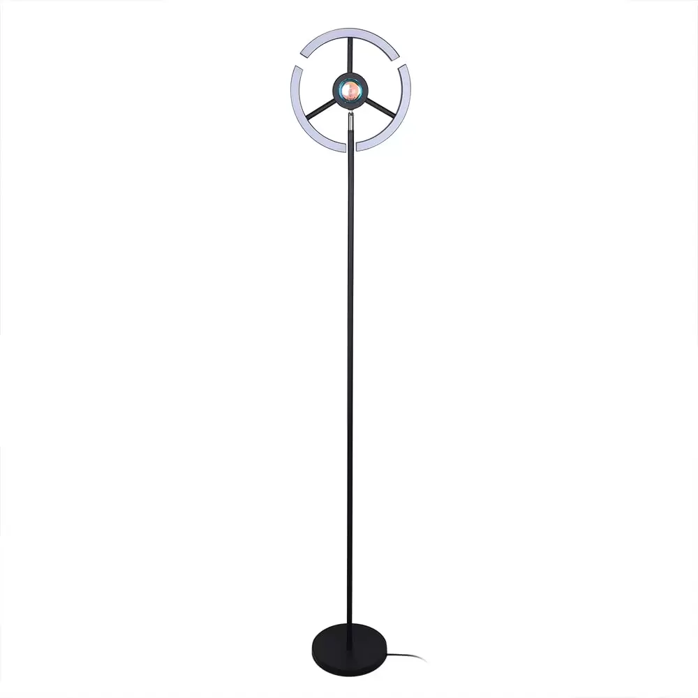 2 Color Dimmable LED Floor Lamp 14W RGB 7 LED Modern Reading Lamp with Remote Control for Living Room Bedroom Office Hotel