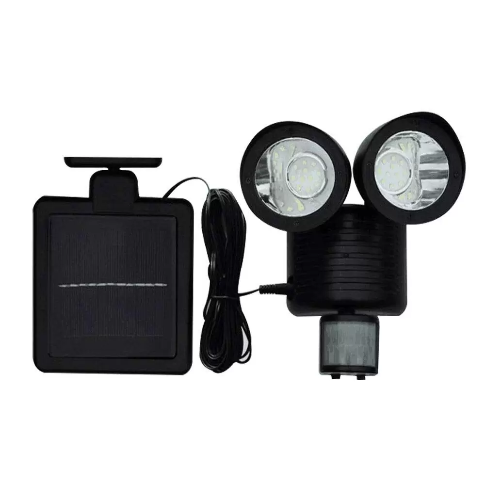 LED Solar Wall Light with 5m Cable, Adjustable Angle, Waterproof, Solar Garden Light with Motion Sensor, Security Wall Lamp