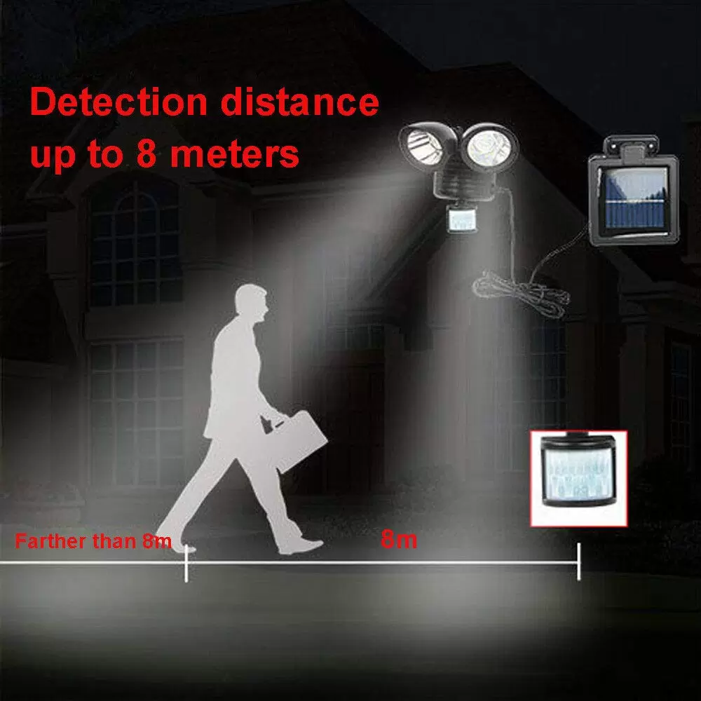 LED Solar Wall Light with 5m Cable, Adjustable Angle, Waterproof, Solar Garden Light with Motion Sensor, Security Wall Lamp LED Solar Wall Light with 5m Cable, Adjustable Angle, Waterproof, Solar Garden Light with Motion Sensor, Security Wall Lamp