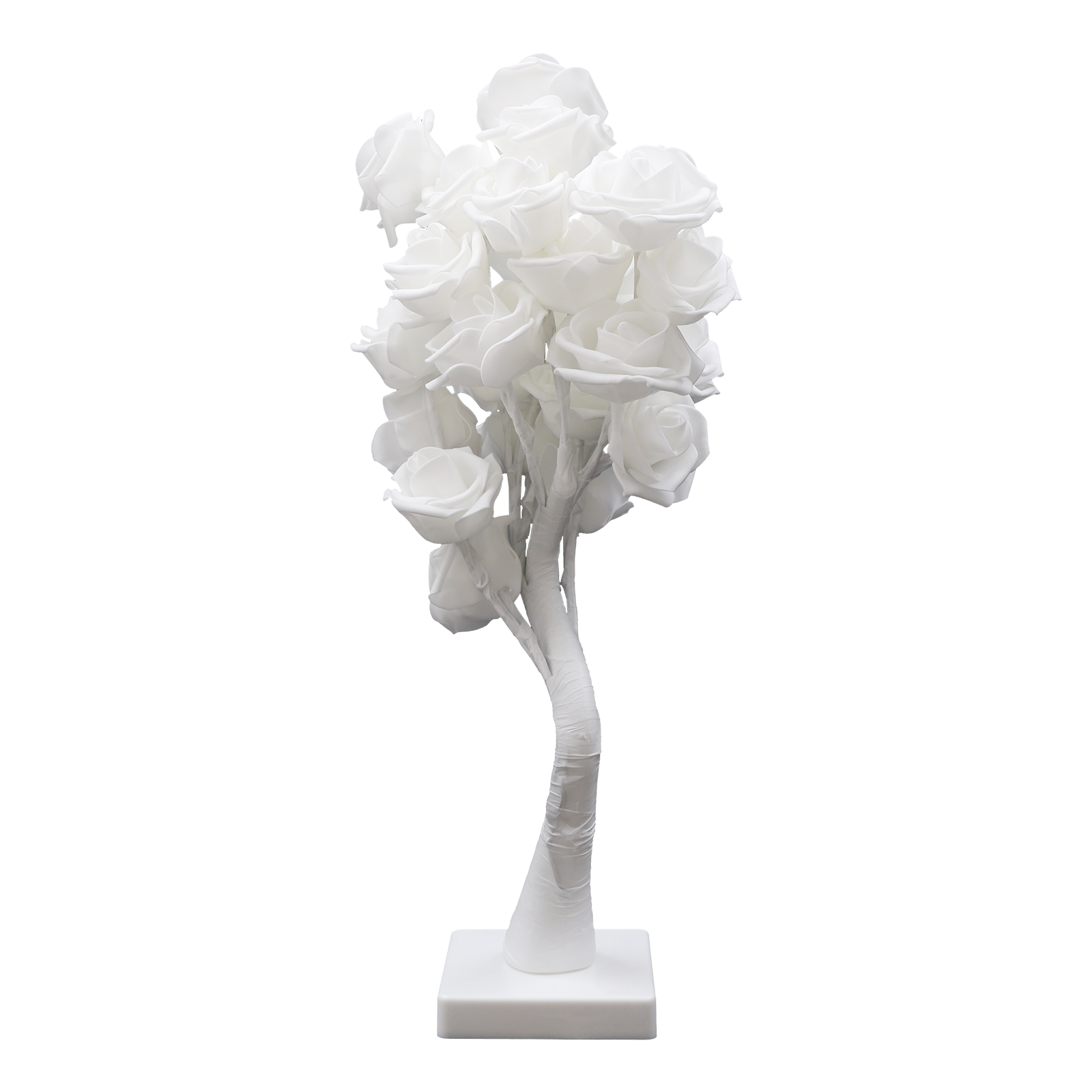 Flower Table Lamp, LED Night Light, Rose Lamp, for Bedroom, Dining Room Lighting, 10*10*45cm, White