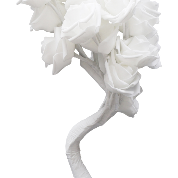 Flower Table Lamp, LED Night Light, Rose Lamp, for Bedroom, Dining Room Lighting, 10*10*45cm, White