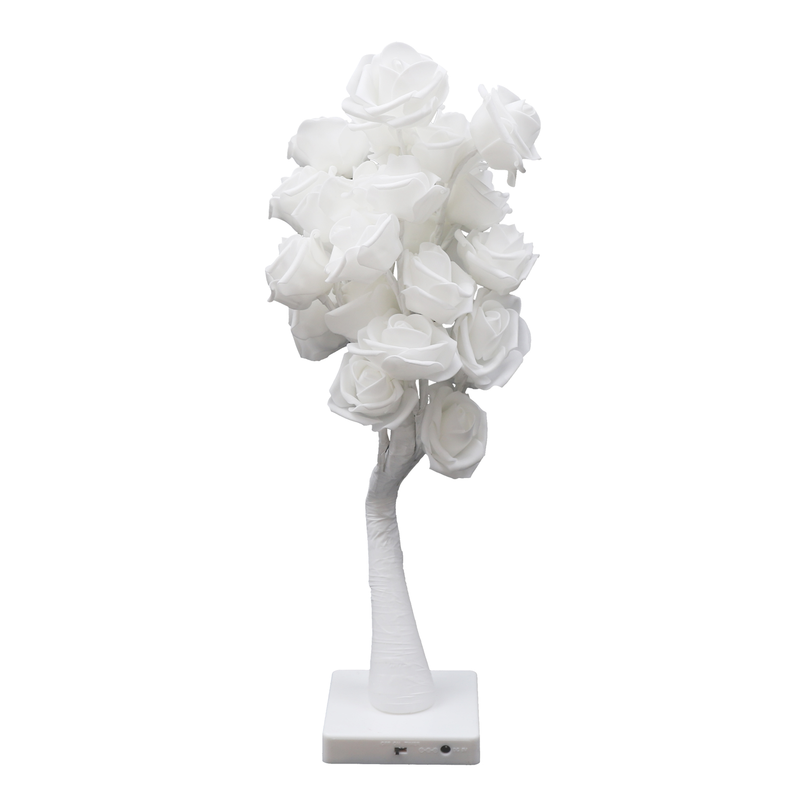 Flower Table Lamp, LED Night Light, Rose Lamp, for Bedroom, Dining Room Lighting, 10*10*45cm, White