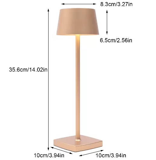 3.5W Rechargeable LED Table Lamp, Wireless Bedside Lamp, Suitable for Garden/Table/Nightstand