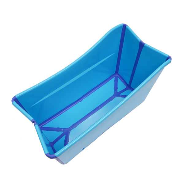 Foldable Plastic Bathtub Lightweight and Foldable Bathtub with Drain Plug Retaining Clips for Children Adults Baths Children's Swimming
