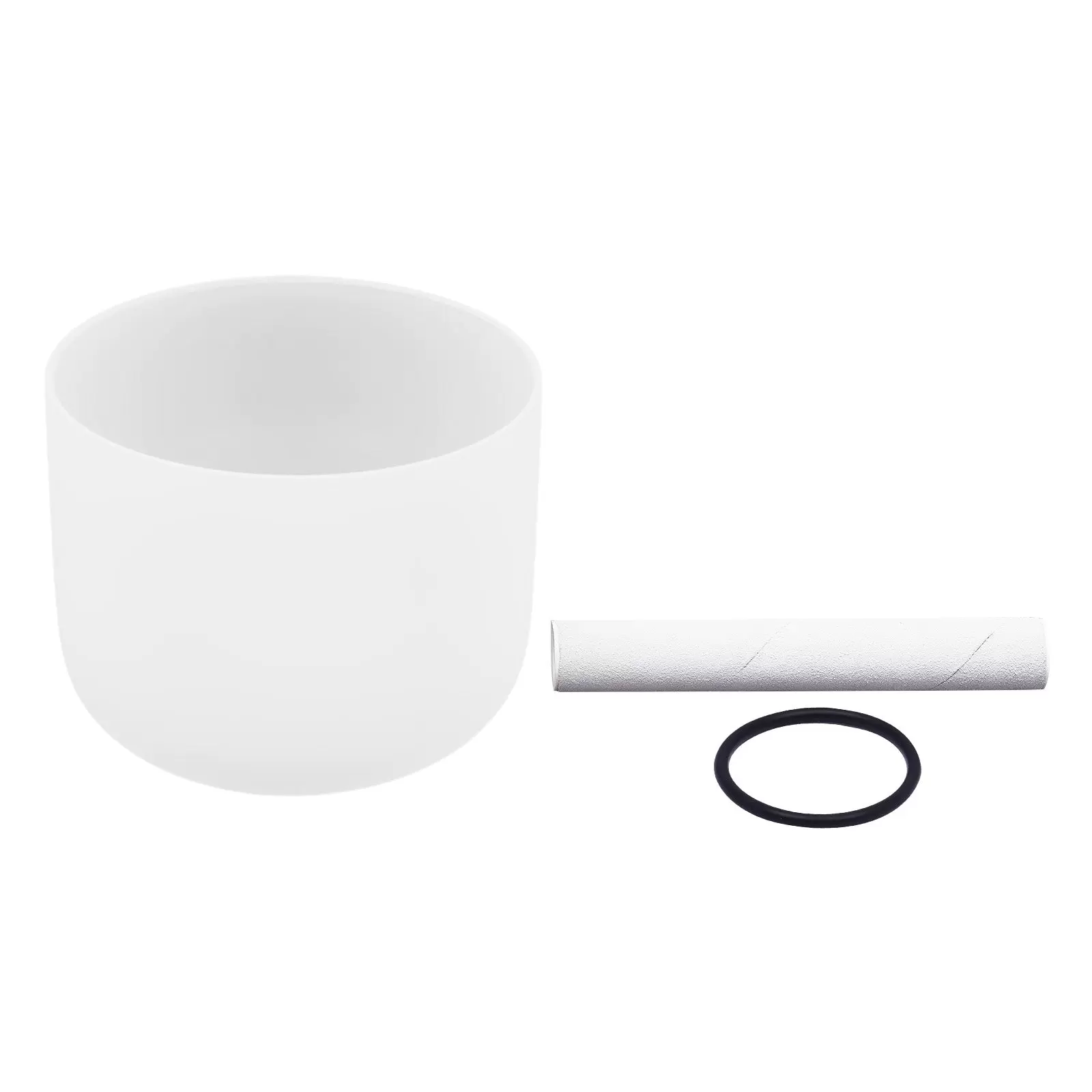 Products 8 inch White Quartz Crystal Singing Bowl F Note, for Meditation (White)