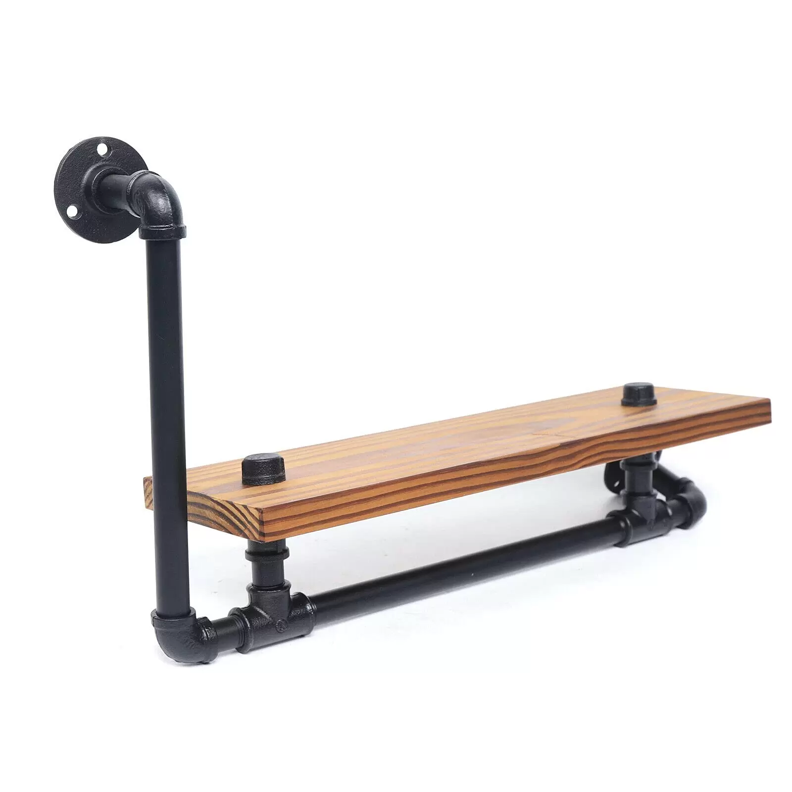 Industrial Floating Shelf Wall Mounted Wooden Shelf Tube Wall Shelf Wall Shelf for Living Room Bedroom Industrial Floating Shelf Wall Mounted Wooden Shelf Tube Wall Shelf Wall Shelf for Living Room Bedroom
