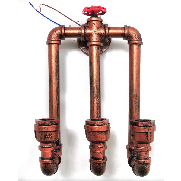 220V Industrial Water Pipe Lights, Vintage Wall Light, Retro Iron Pipe Wall Lamp