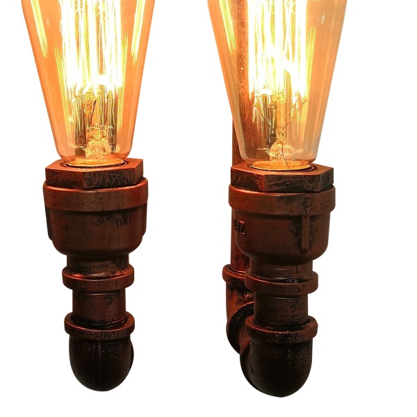 220V Industrial Water Pipe Lights, Vintage Wall Light, Retro Iron Pipe Wall Lamp
