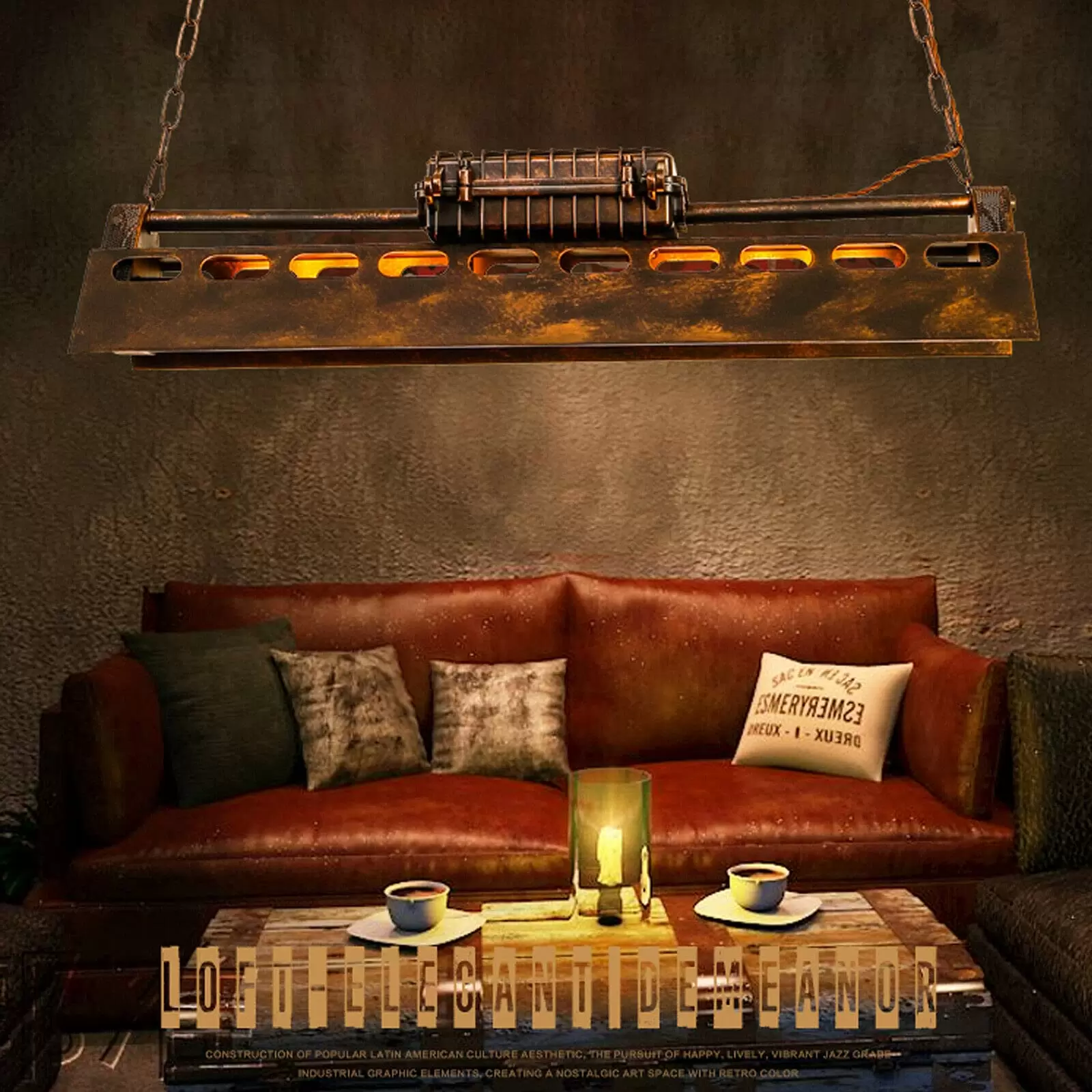 Vintage Retro Industrial Metal Chandelier Retro-industrial Style Chandelier Adjustable Cable Diameter 78cm Perfect for Restaurants Bars Cafes Vintage Retro Industrial Metal Chandelier Retro-industrial Style Chandelier Adjustable Cable Diameter 78cm Perfect for Restaurants Bars Cafes