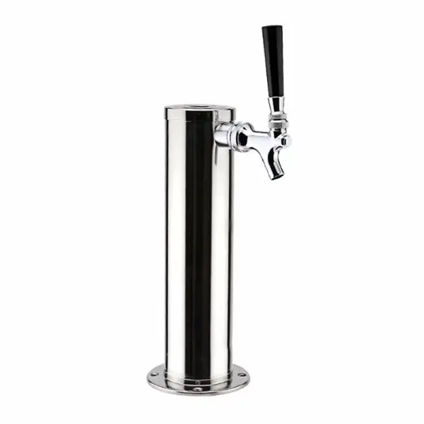 Single Tap Draft Beer Tower Kaibrite Stainless Steel Beer Tower Beer Tower Durable and Portable with Tap for Home Bar Use Beer Pump Tap