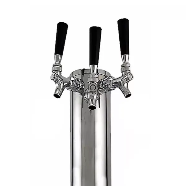 Stainless Steel Beer Tower Triple Pressure Tap Beer Faucet Beer Tower Beverage Dispenser for Bar Kitchen Home Pub Party