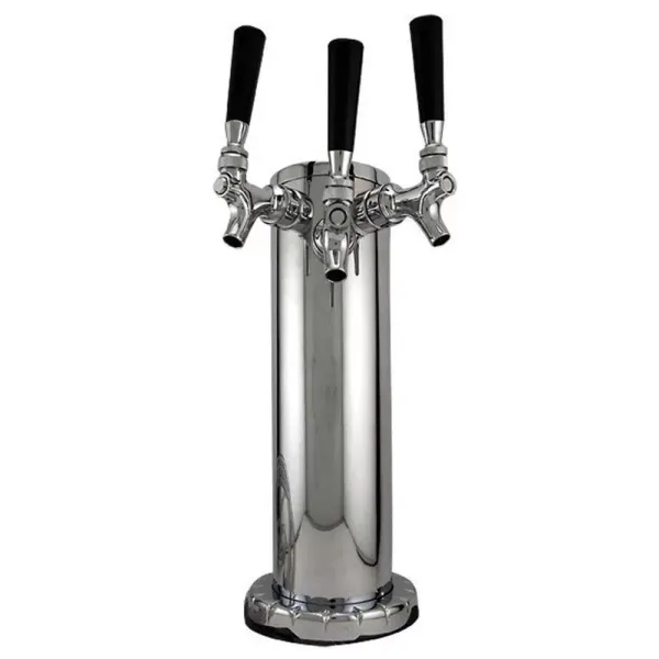 Stainless Steel Beer Tower Triple Pressure Tap Beer Faucet Beer Tower Beverage Dispenser for Bar Kitchen Home Pub Party