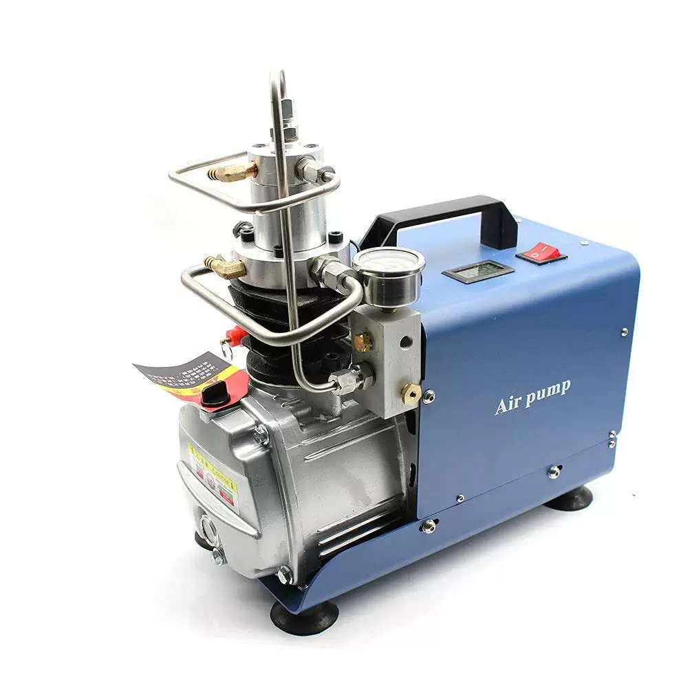 High Pressure Air Compressor Automatic Air Pump Air Compressor w/LCD Control Panel to Preset Target Pressure Pump Inflator for Overland