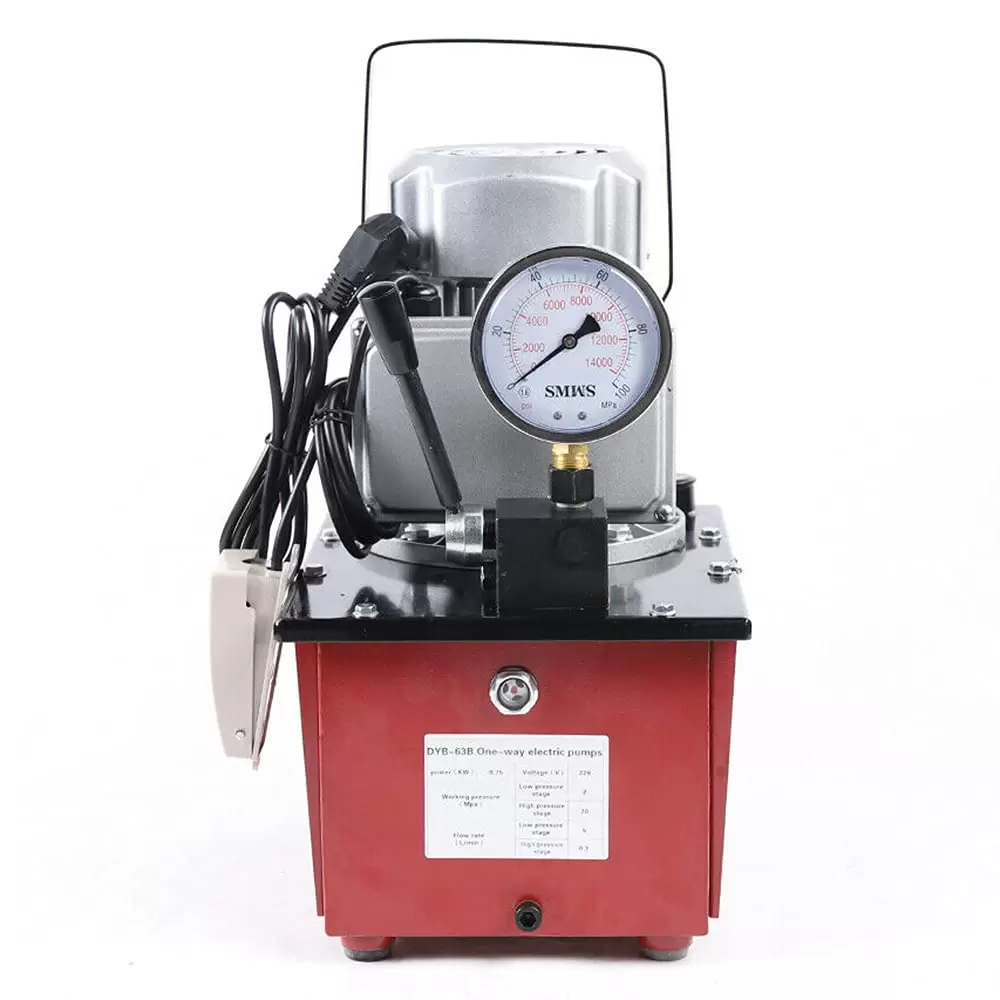 Hydraulic Pump Electro-Hydraulic Pump 2-70Mpa Hydraulic Pump 750W with Oil Pipe Electric Hydraulic Pump 750W Single Acting Manual Valve 10000 PSI