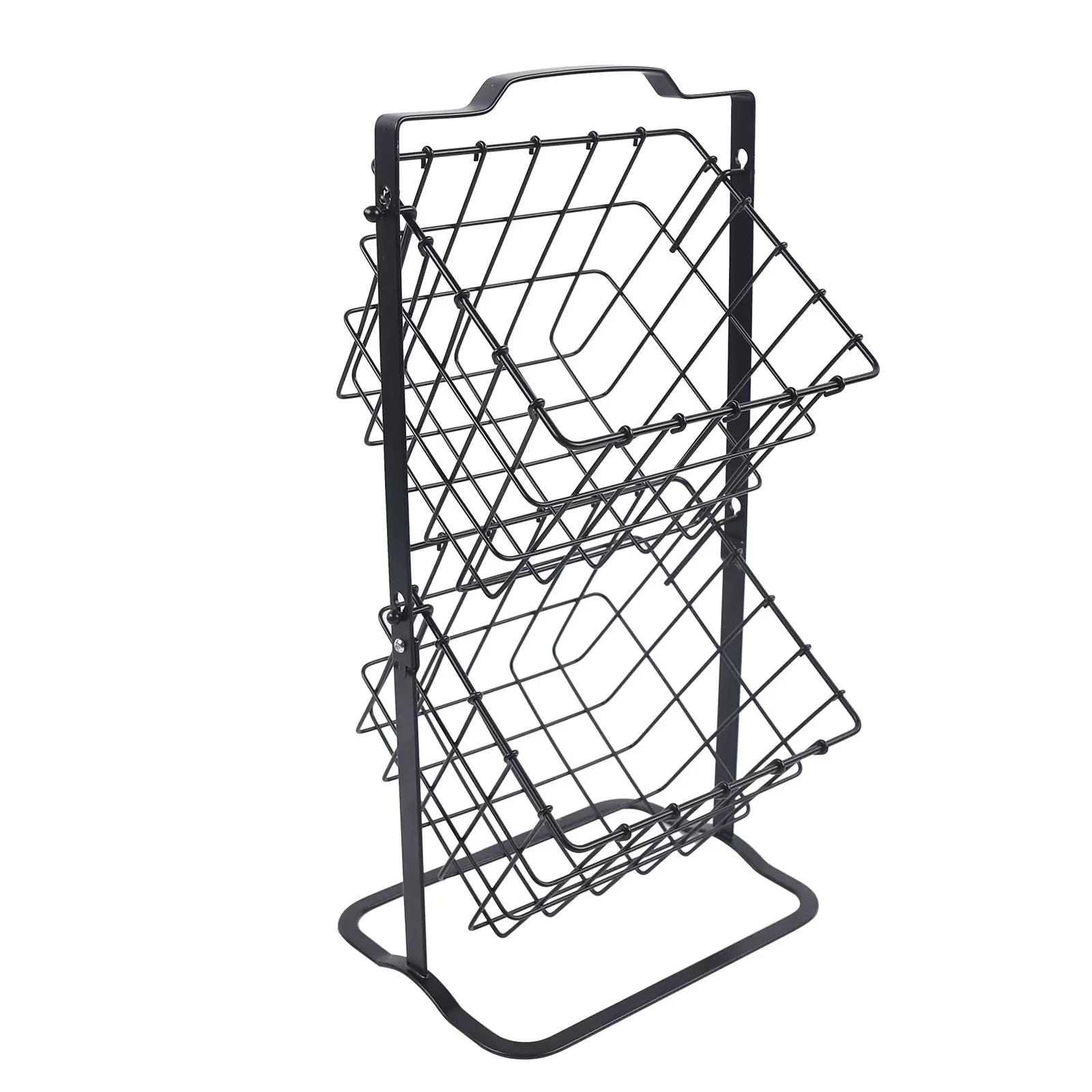 Fruit Basket with 2 Tier Storage, Metal Fruit Basket, 2 Tier, Hanging Vegetable Basket for Animals