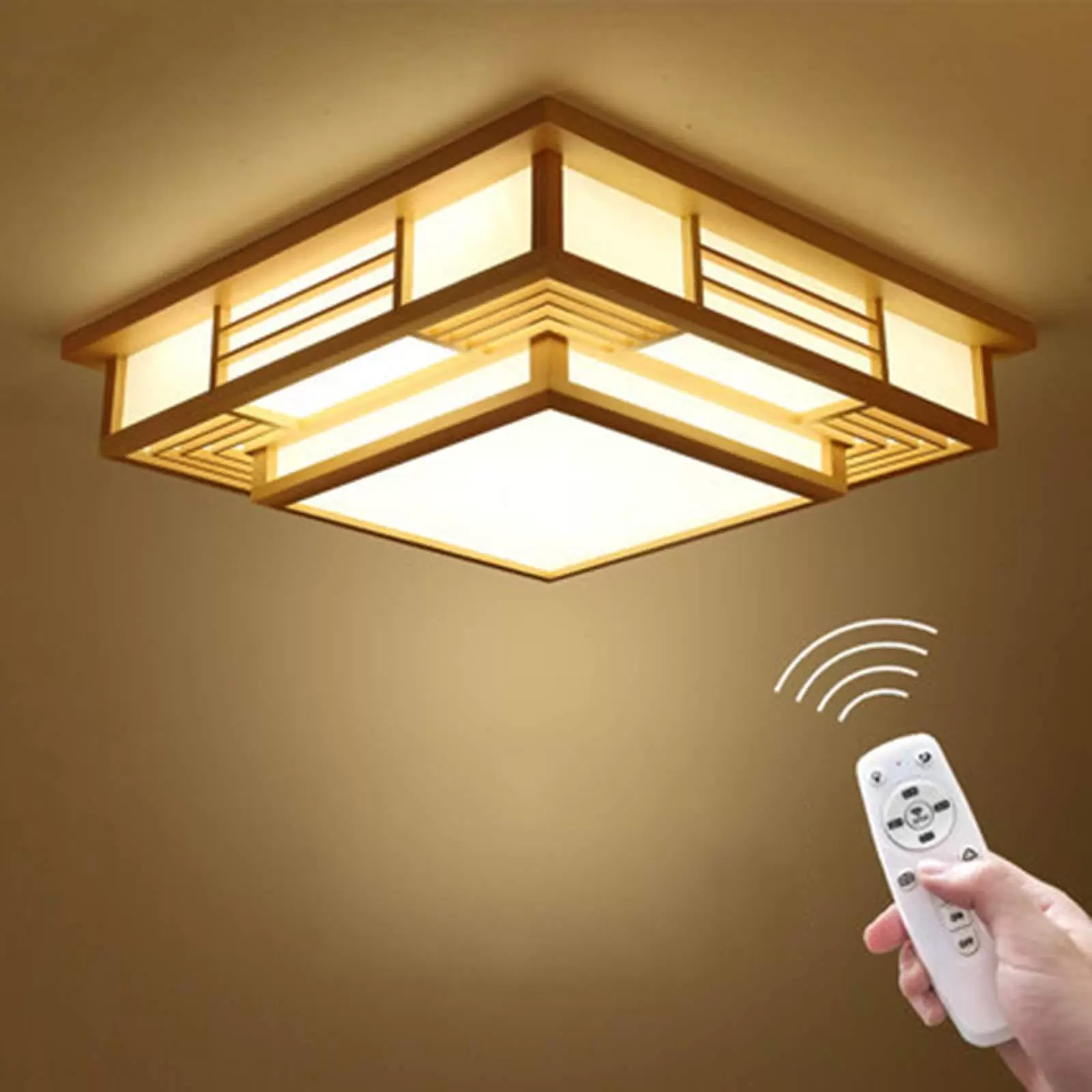 Japanese LED Ceiling Light, Solid Wood Ceiling Light, Creative Geometry, Living Room Bedroom Ceiling Lamp Japanese LED Ceiling Light, Solid Wood Ceiling Light, Creative Geometry, Living Room Bedroom Ceiling Lamp