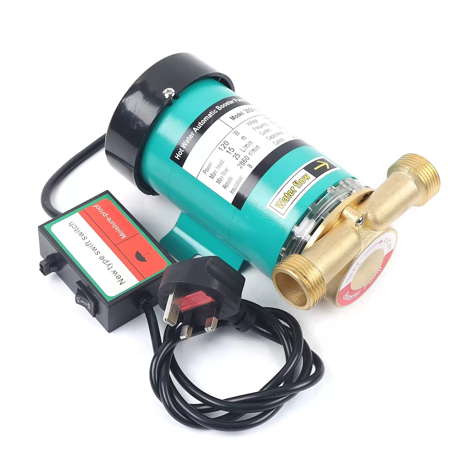 120W 50ft Automatic Pressure Booster Pump Water Pressure Booster Pumps 2850 r/min New Water Pressure Booster Pumps 2850 r/min New